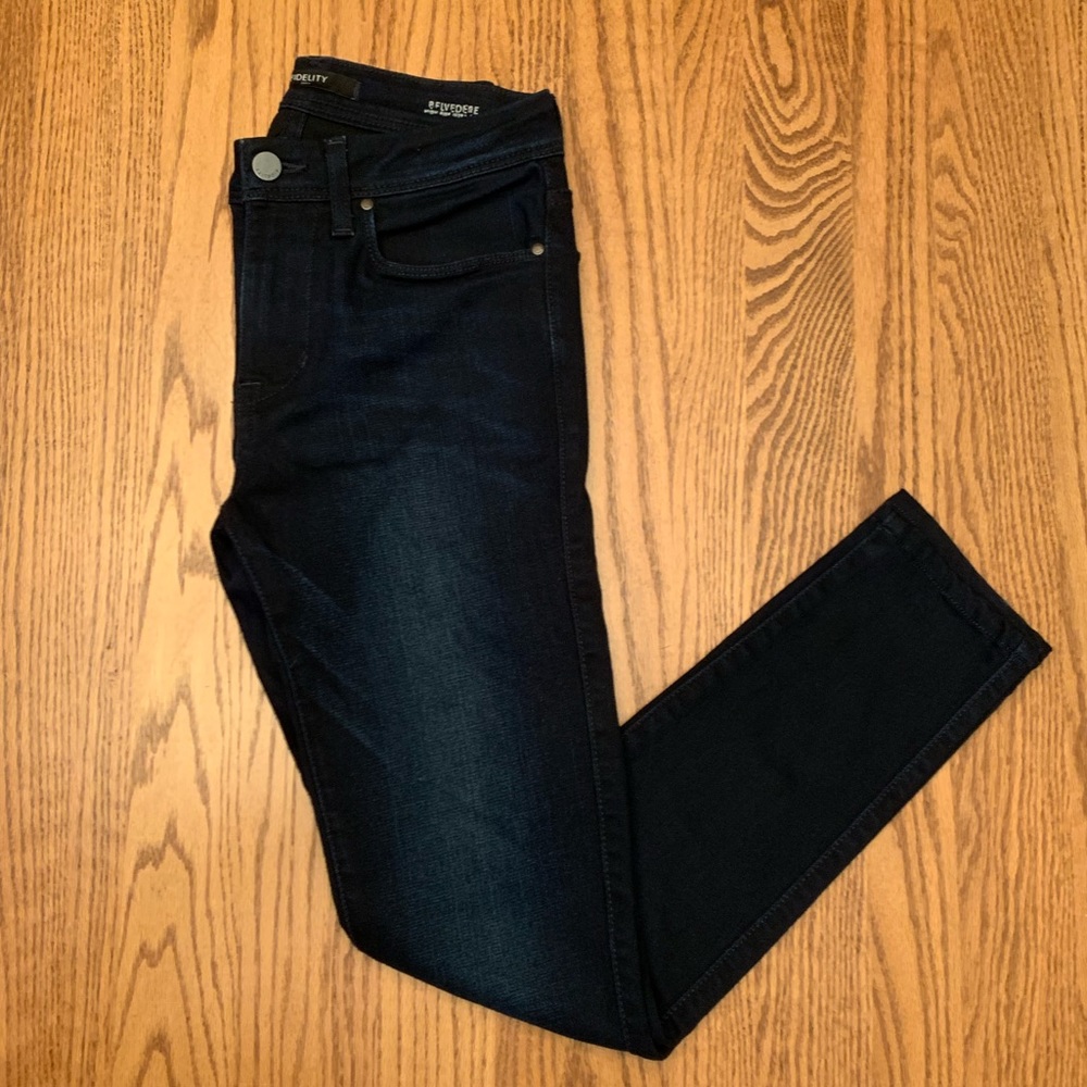 Fidelity Belvedere Denim Women's Skinny Jeans - Dark Blue